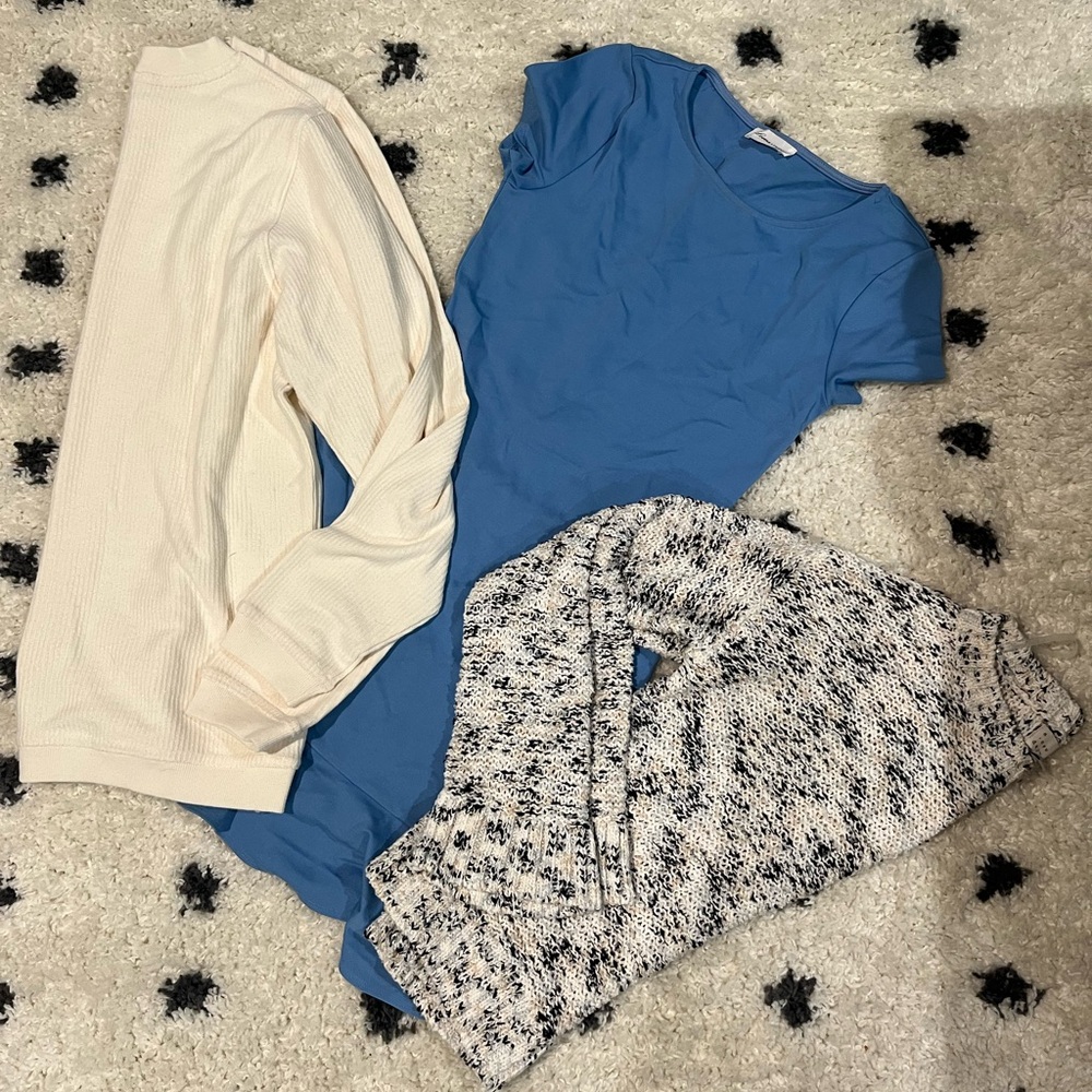 Sweaters and a dress